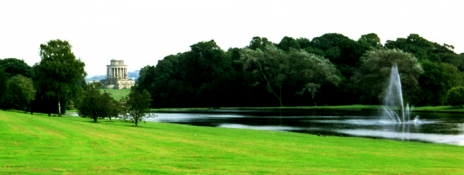 South Lake, Nesfield’s fountain and the Mausoleum